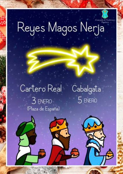 Cartel de la Cabalgata de Reyes Magos en Nerja